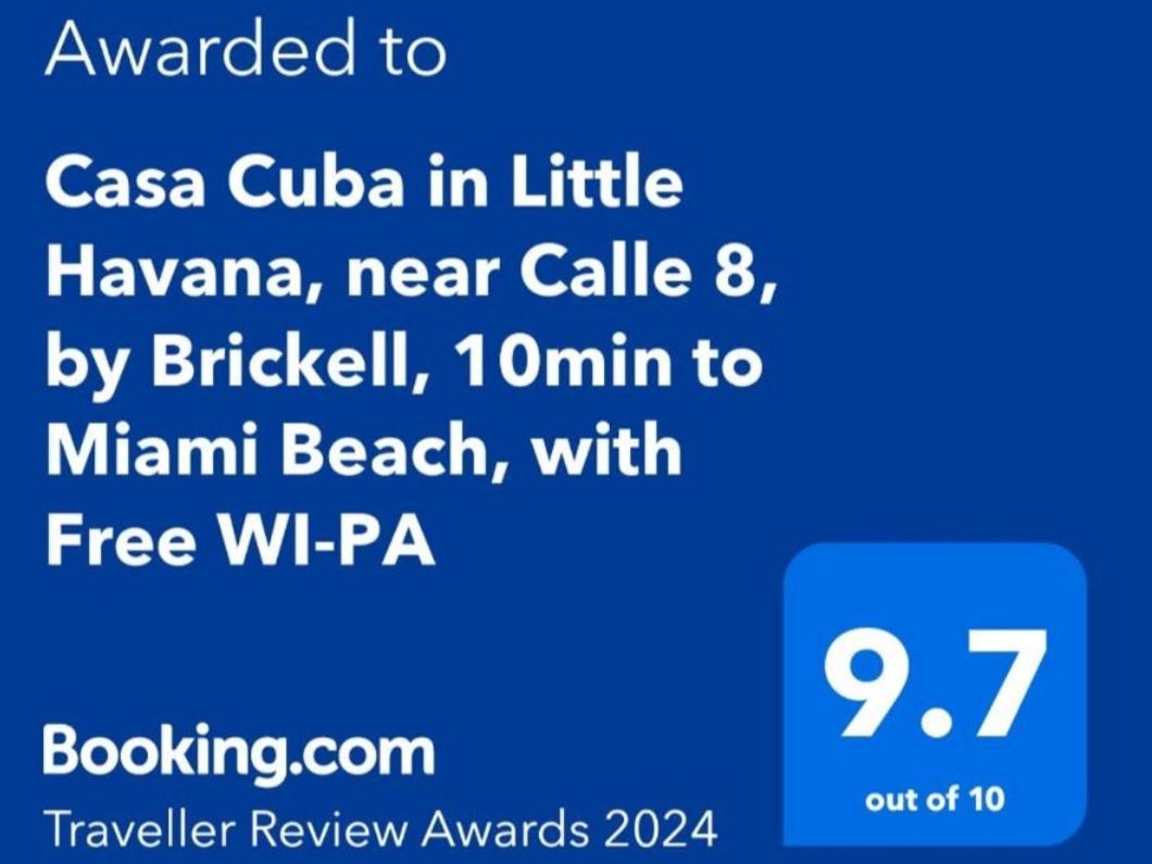 Casa Cuba In Little Havana, Brickell, Calle 8 And 10 Minutes To The Beach Free Parking 迈阿密 外观 照片